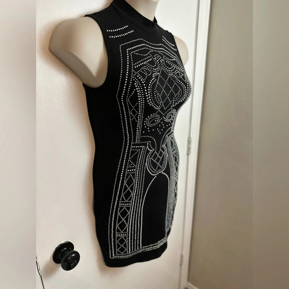 Say What? Embellished Black Body Con Dress  Size Small #1407 - Picture 9 of 12